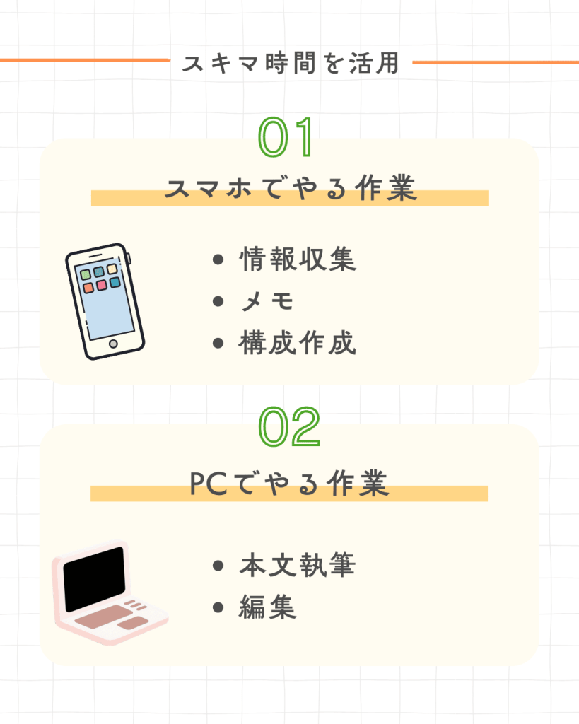 スキマ時間の活用ポイント